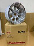 RS WATANABE EIGHT SPOKE R-TYPE WHEEL X1 PC 16X9.5JJ PCD 114.3 4H SILVER METALLIC