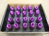 JDM USDM ALUMINIUM SPIKE NUT SET X20 PCS PURPLE M12X1.5