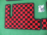 JDM RED/BLACK CHEQUERED FLOOR MAT SET FOR HONDA CR-X EF6 EF7 EF8 classic spares