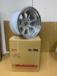 RS WATANABE EIGHT SPOKE R-TYPE WHEEL X1 PC 16X9.5JJ PCD 114.3 4H SILVER METALLIC