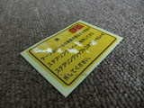 HONDA S2000 AP1 AP2 LABEL, STERING COLUMN CAUTION 77873-SD4-N80 supercar spares!