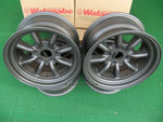 RS WATANABE EIGHT SPOKE R-TYPE WHEEL SET X4 16X8JJ PCD 114.3 4H BLACK ORDER MADE