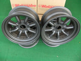 RS WATANABE EIGHT SPOKE R-TYPE WHEEL SET X4 16X8JJ PCD 114.3 4H BLACK ORDER MADE
