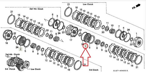 HONDA CIVIC HYBRID DAA-FD3 PISTON, LOW CLUTCH 22520-P24-J00